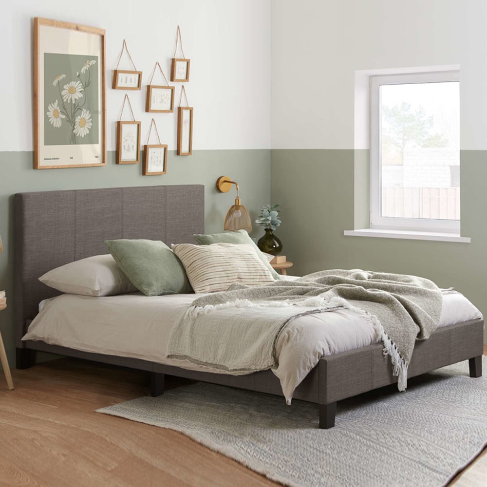 Beano Fabric Single Bed In Grey