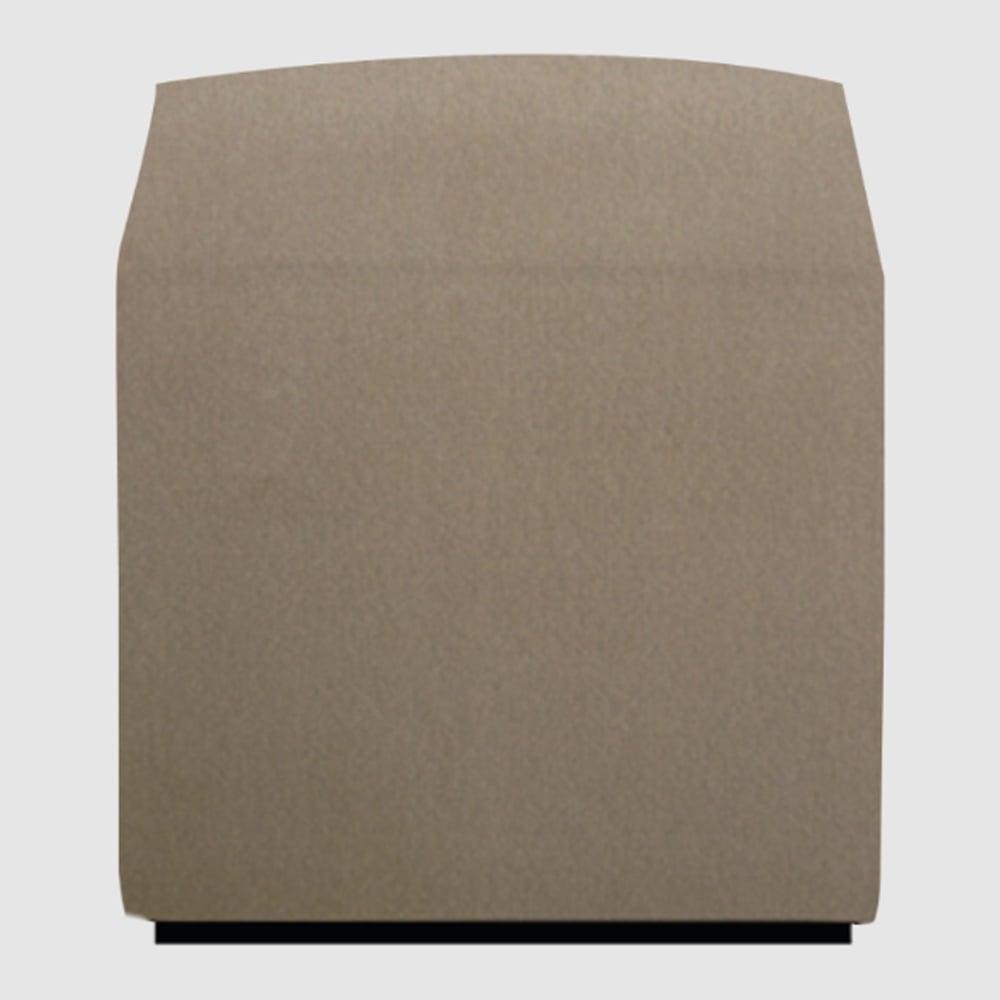 Beano Fabric Square Stool In Biscuit