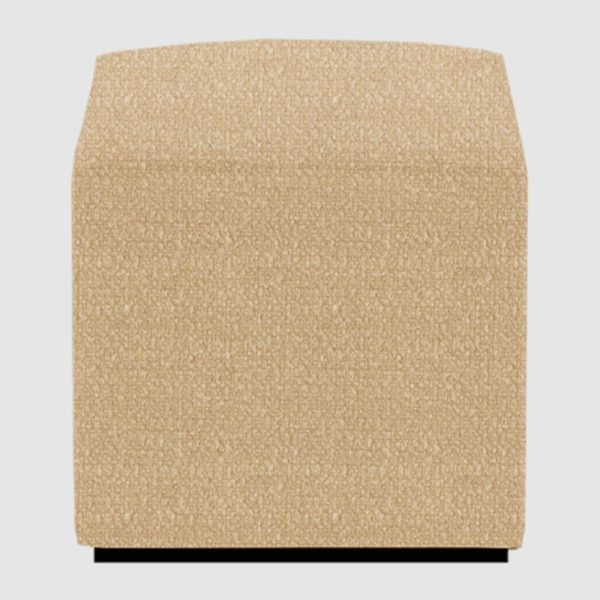 Beano Fabric Square Stool In Cologne Latte | Bed Sava