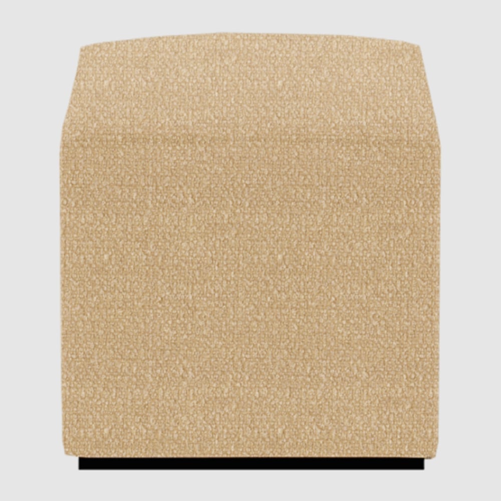Beano Fabric Square Stool In Cologne Latte