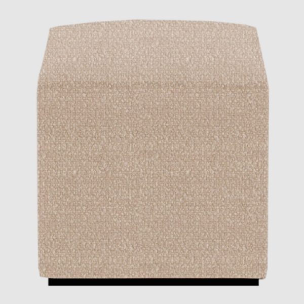 Beano Fabric Square Stool In Cologne Mink | Bed Sava