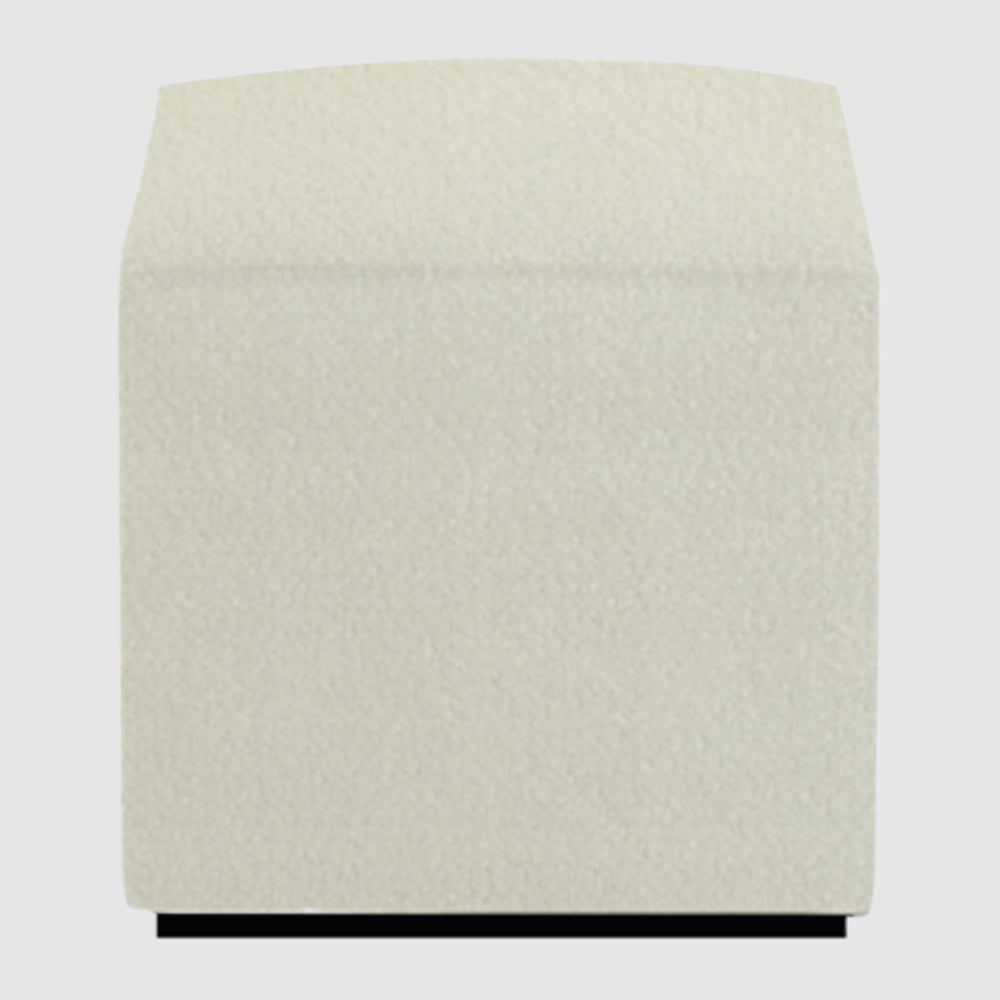 Beano Fabric Square Stool In Oyster
