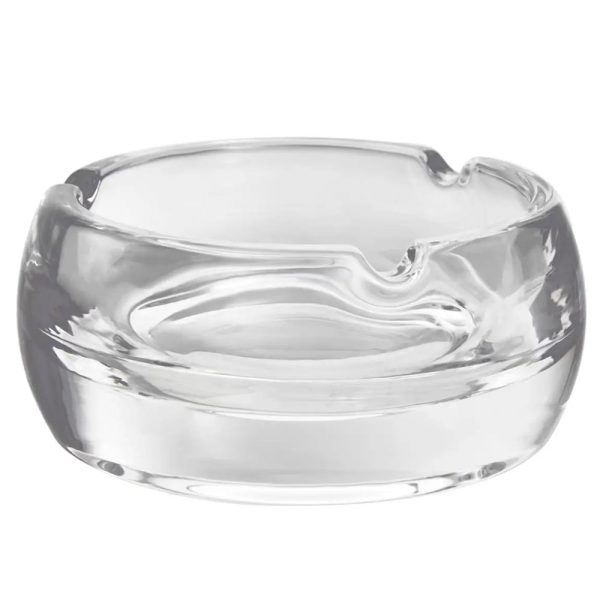 Beaumont Small Crystal Plain Ashtray In Clear | Bed Sava