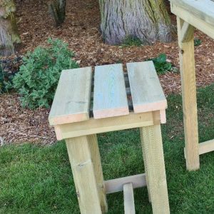 Beaumont Wooden Garden Bar Stool In Natural | Bed Sava