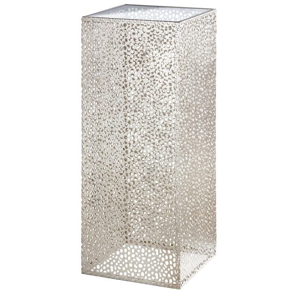 Beckley Small Glass Metal Decorative Pillar In Champagne | Bed Sava