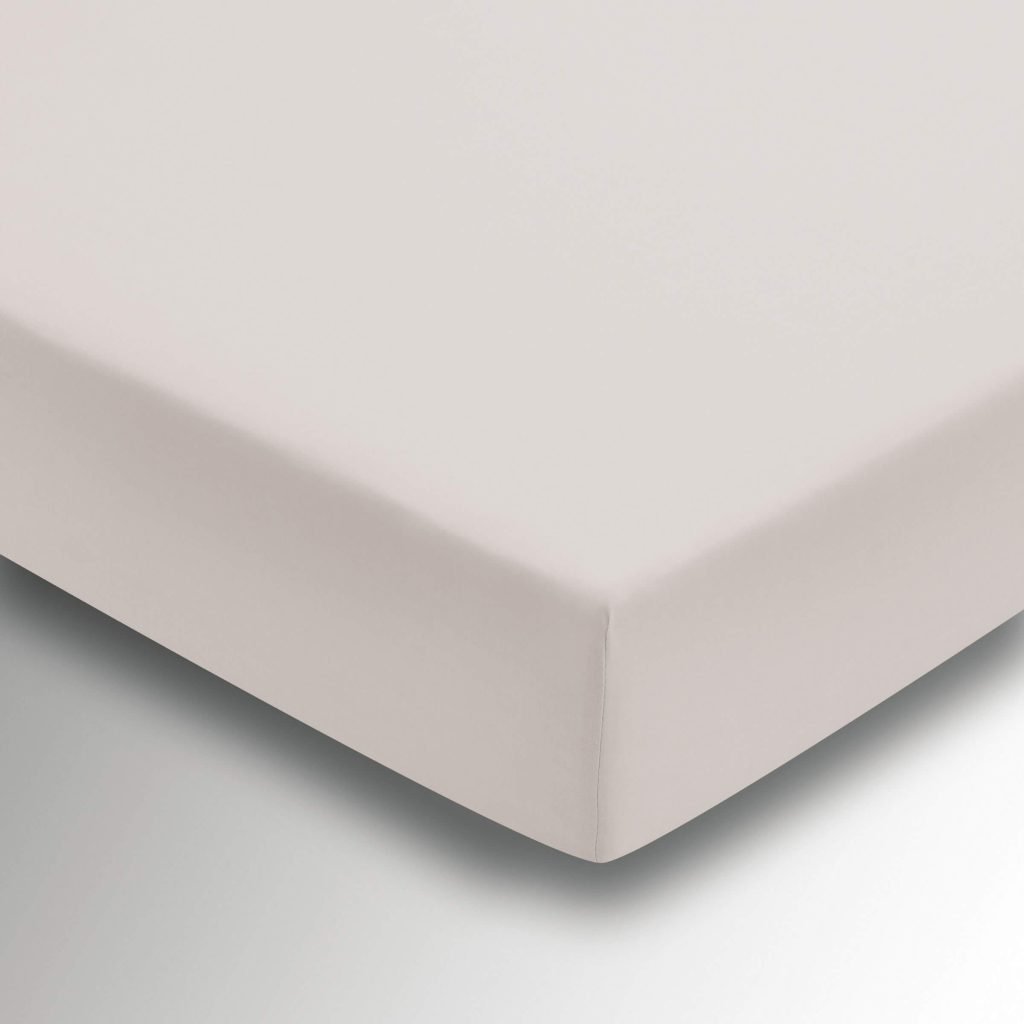 1951 Plain Dye Percale Single Fitted Sheet, Putty