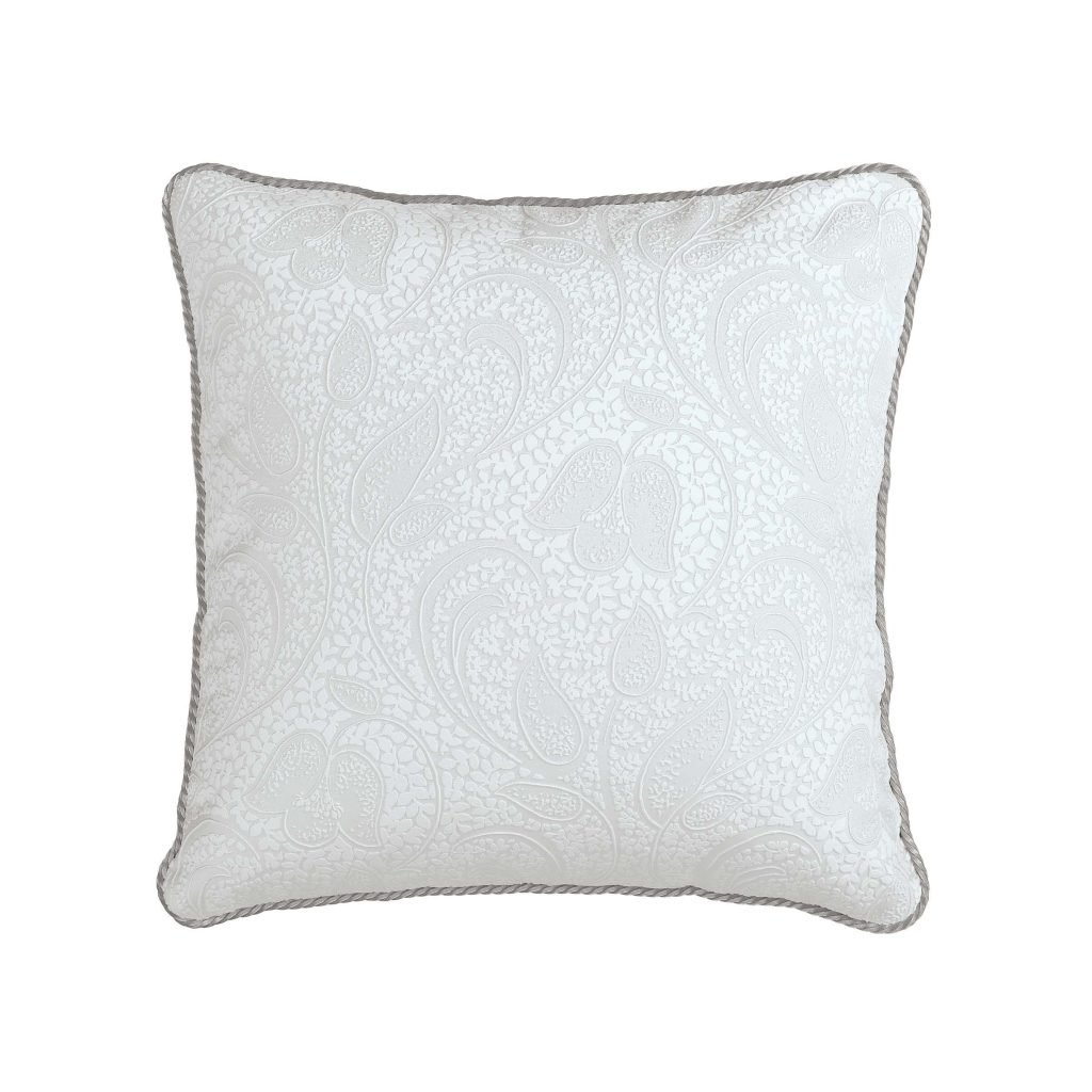 1951 Ashleigh Cushion 40cm x 40cm, Platinum