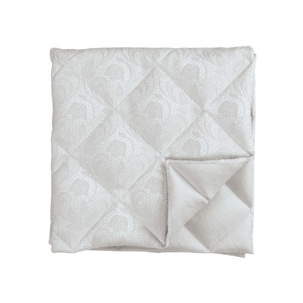 1951 Ashleigh Quilted Throw Platinum | Bed Sava
