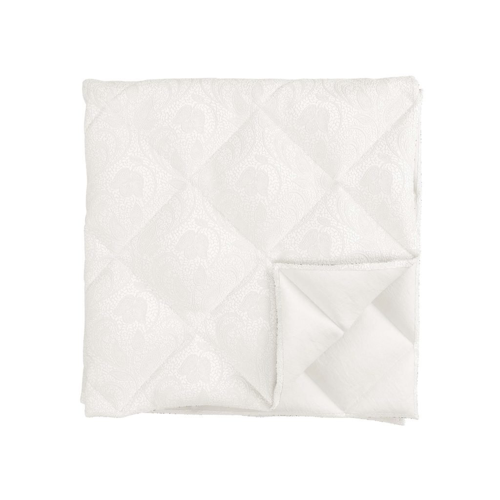 1951 Ashleigh Quilted Throw, White