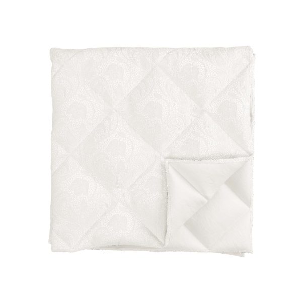 1951 Ashleigh Quilted Throw White | Bed Sava