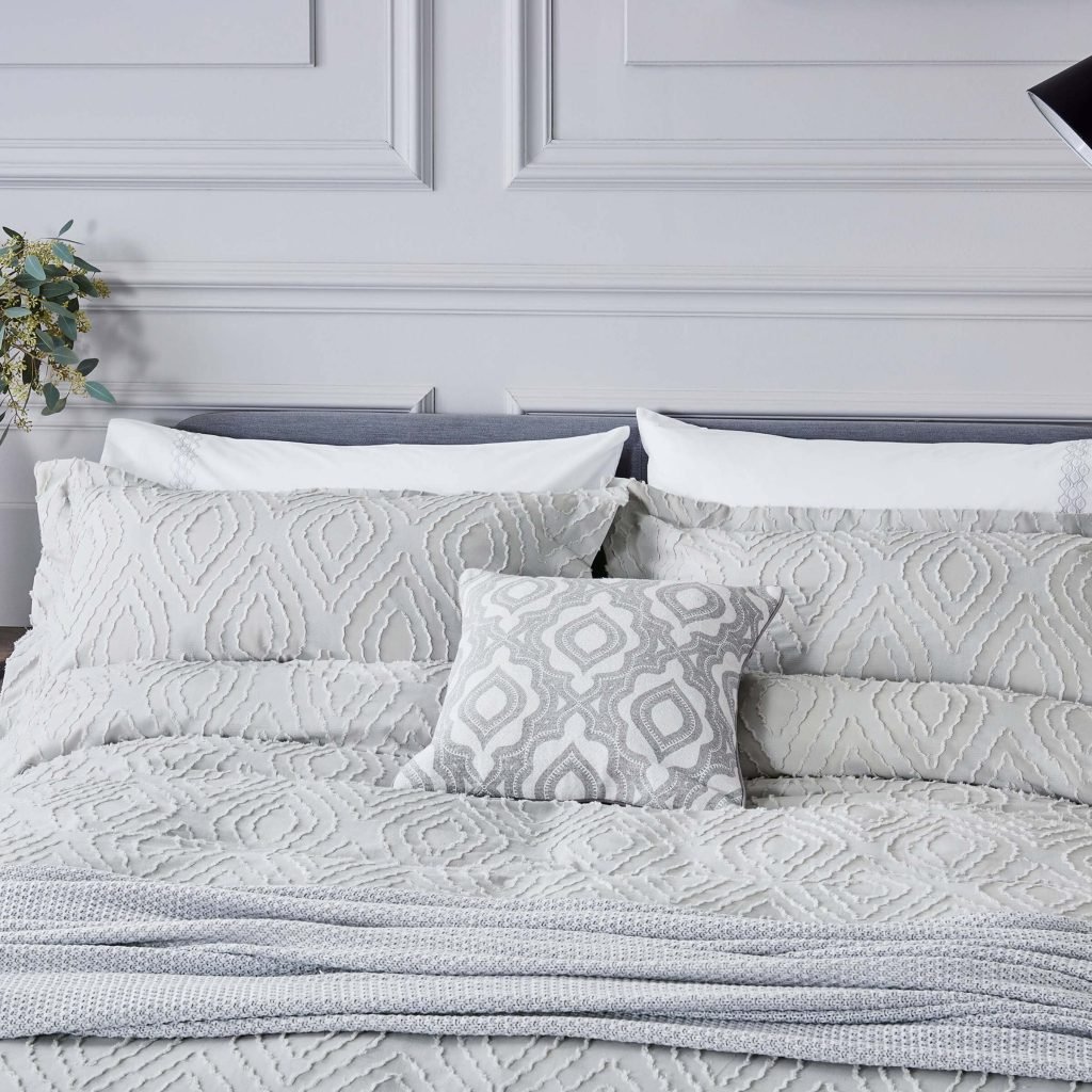 1951 Gia Double Duvet Cover Set, Silver