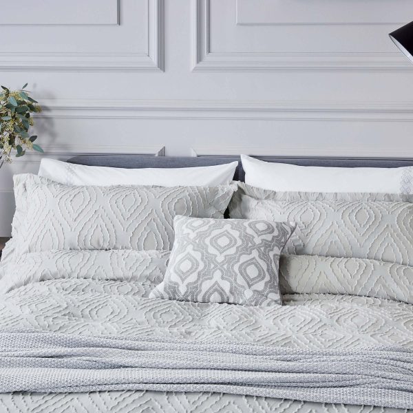 1951 Gia Double Duvet Cover Set Silver | Bed Sava