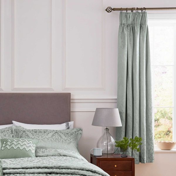 1951 Kadir Lined Curtains 66 x 72 Sage | Bed Sava