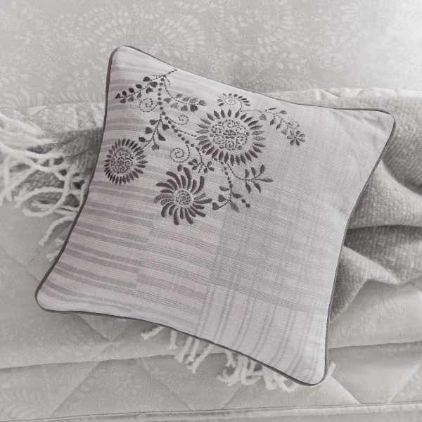 1951 Kina Cushion 40cm x 40cm Silver | Bed Sava