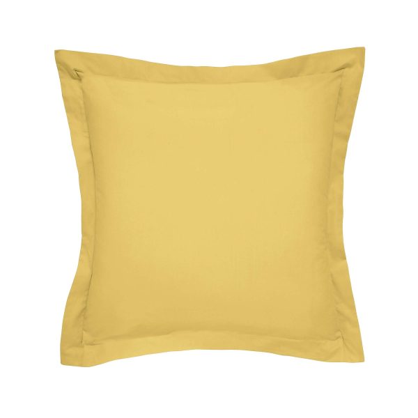 1951 5050 Percale Square Pillowcase Ochre | Bed Sava