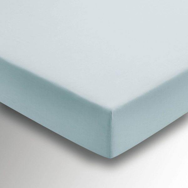 1951 Plain Dye Percale Double Fitted Sheet Celadon | Bed Sava