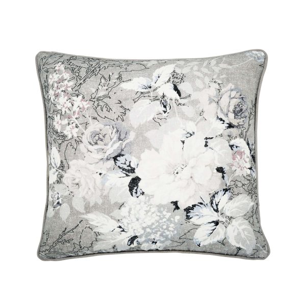 Bedeck of Belfast Amalia Cushion 50cm x 50cm WhiteSilver | Bed Sava