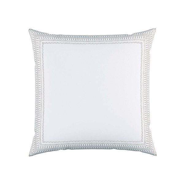 Bedeck of Belfast Astrid Pair of Square Oxford Pillowcases WhiteSilver | Bed Sava