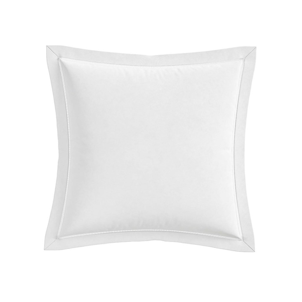 Bedeck of Belfast Ayda Semi Plain Square Oxford Pillowcase, Chalk