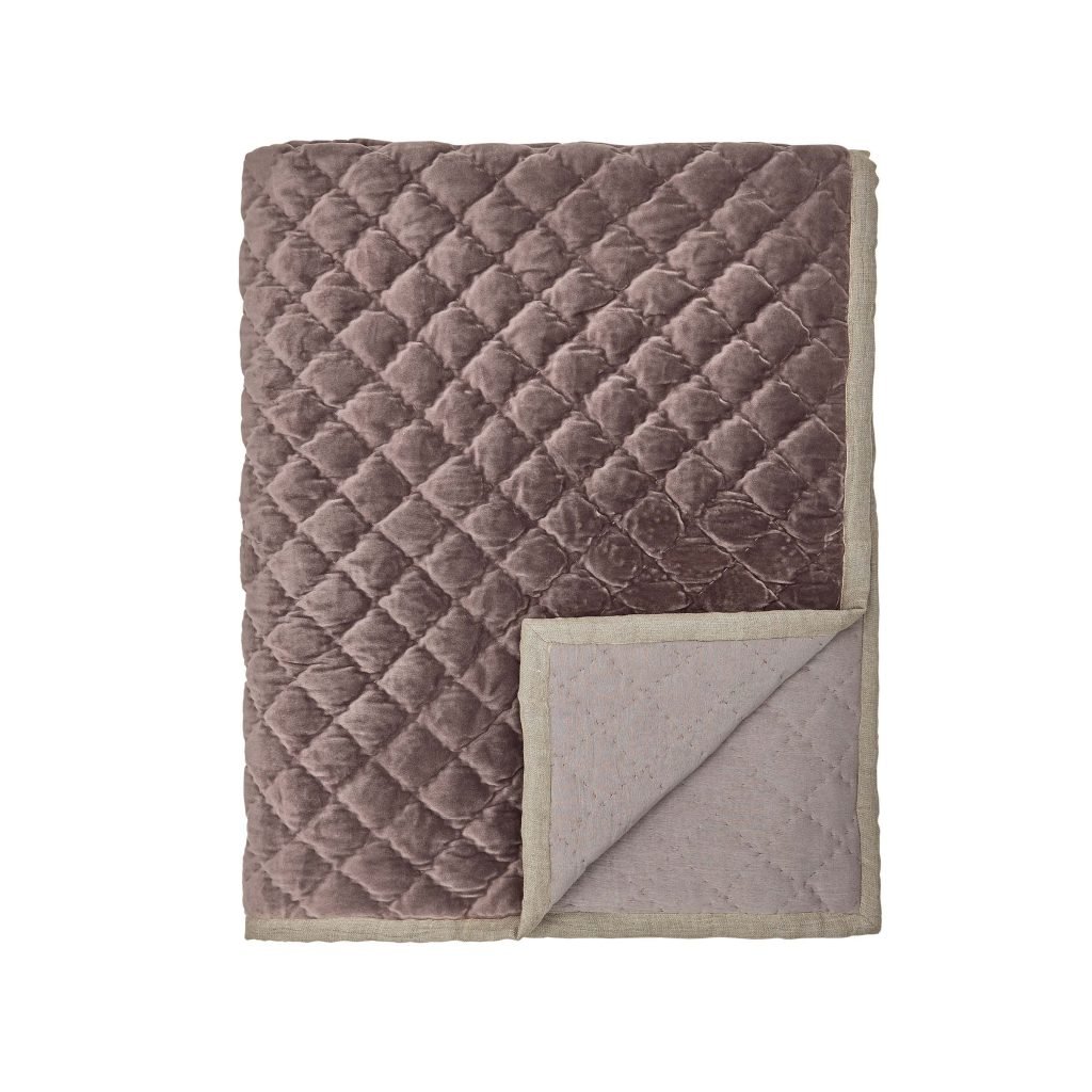 Bedeck of Belfast Claudia Quilted Throw, Pink