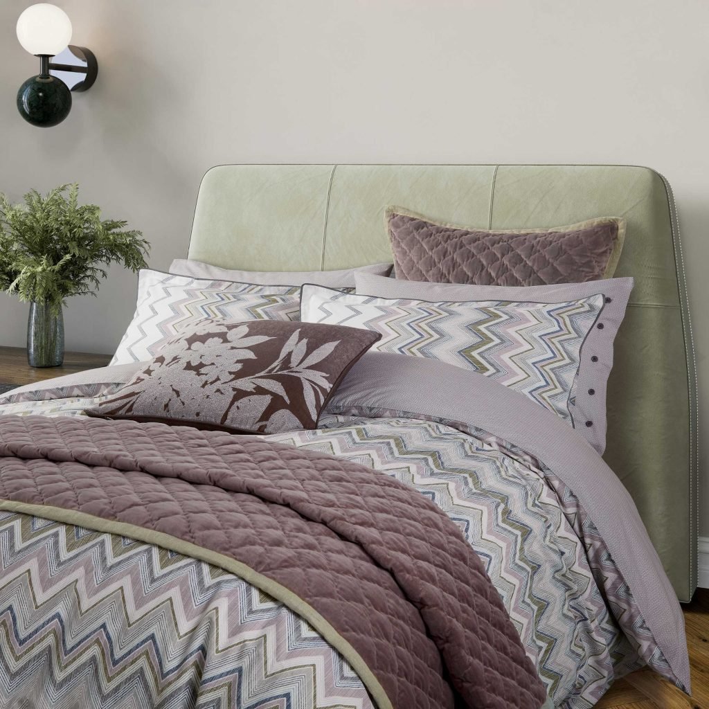 Bedeck of Belfast Claudia Double Duvet Cover Set, Pink & Green