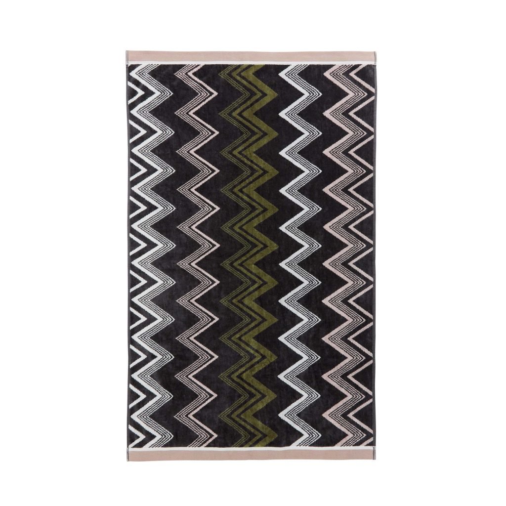 Bedeck of Belfast Claudia Bath Sheet, Charcoal Green Pink