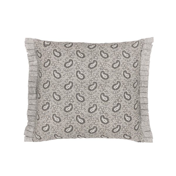 Bedeck of Belfast Cora Cushion 50cm x 50cm LinenGrey | Bed Sava