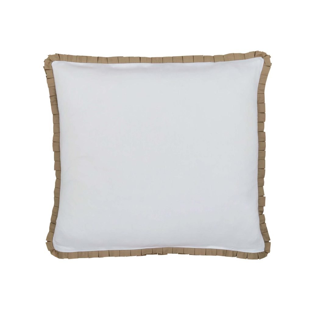 Bedeck of Belfast Cora Pair of Square Oxford Pillowcases, Linen/Grey
