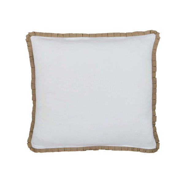 Bedeck of Belfast Cora Pair of Square Oxford Pillowcases LinenGrey | Bed Sava