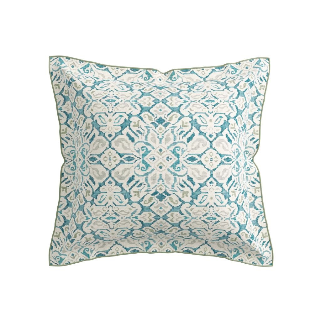Bedeck of Belfast Hallie Pair of Square Oxford Pillowcase, Celadon