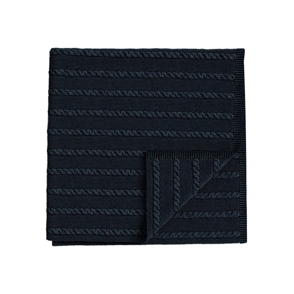 Bedeck of Belfast Imara Knitted Throw, Navy