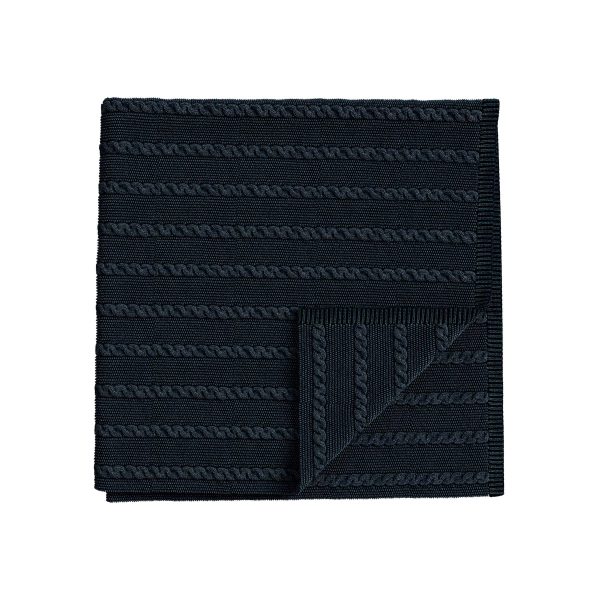 Bedeck of Belfast Imara Knitted Throw Navy | Bed Sava