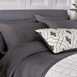 Bedeck Of Belfast Kenza Super Kingsize Duvet Cover Carbon | Bed Sava