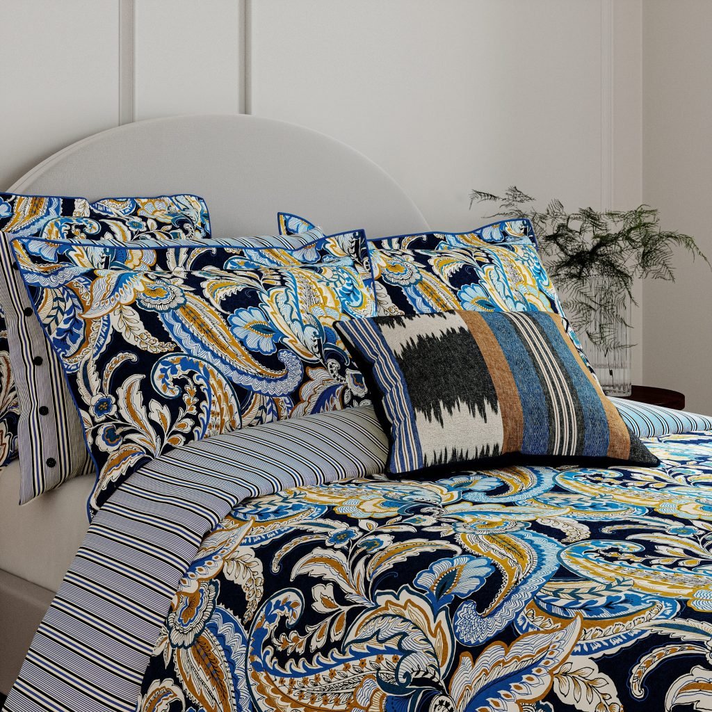 Bedeck of Belfast Kotana Kingsize Duvet Cover Set, Navy