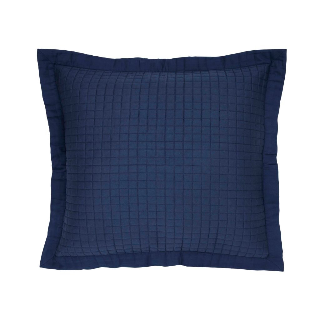Bedeck of Belfast Lorelei Sham Pillowcase, Powder Blue & Linen