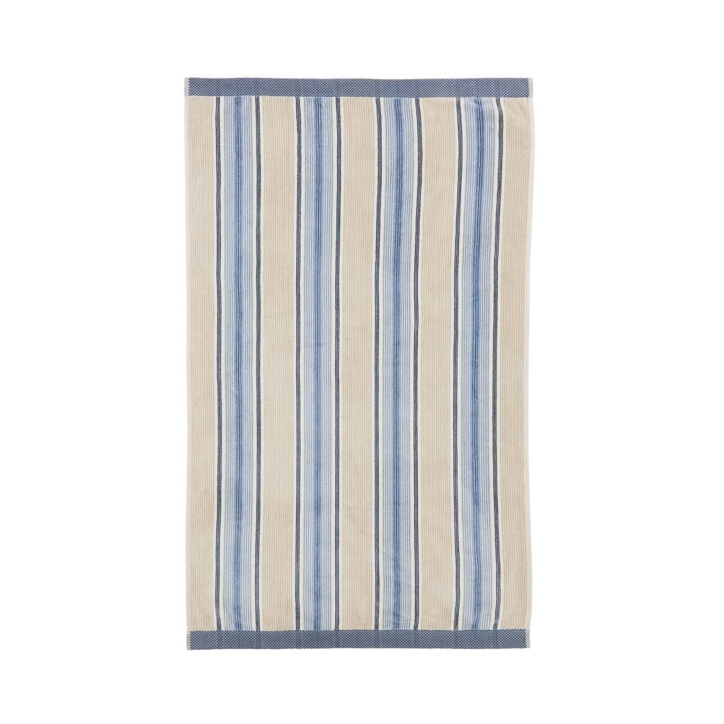 Bedeck of Belfast Lorelei Hand Towel, Powder Blue & Linen