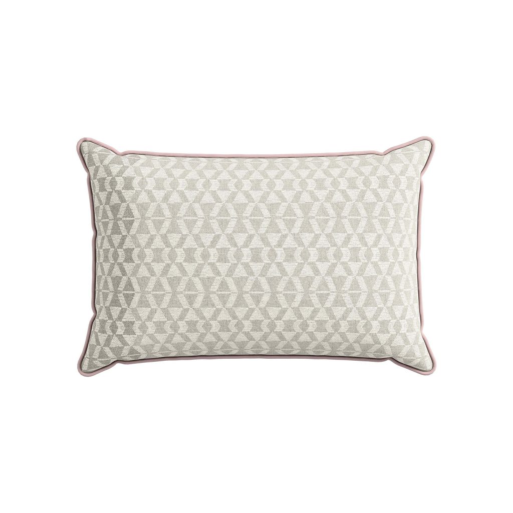 Bedeck of Belfast Maduri Cushion 70cm x 40cm, Silver/Tuberose
