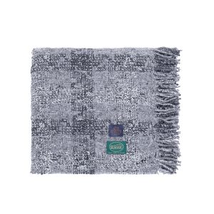Bedeck of Belfast Emmo Woven Throw Grey | Bed Sava