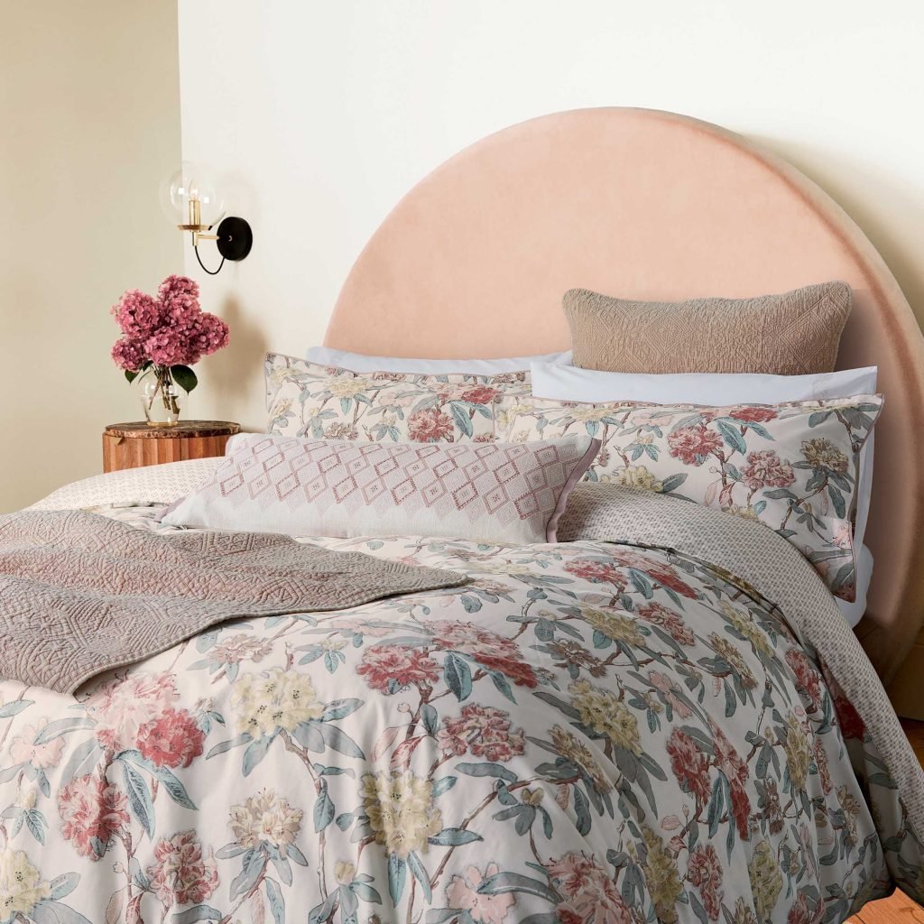 Bedeck of Belfast Marielle Single Duvet Cover Set, Coral & Yellow
