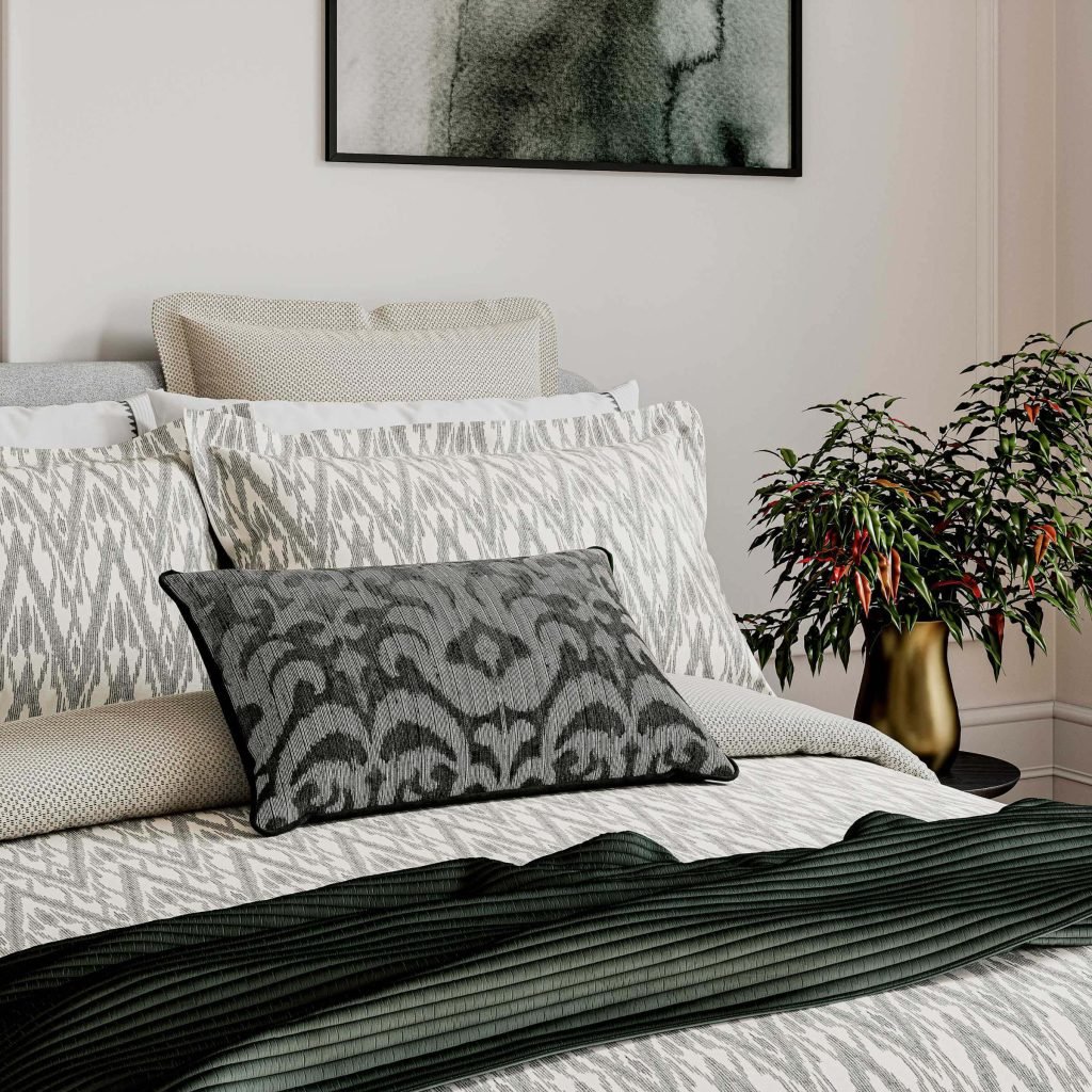 Bedeck of Belfast Nadir Kingsize Duvet Cover Set, Green