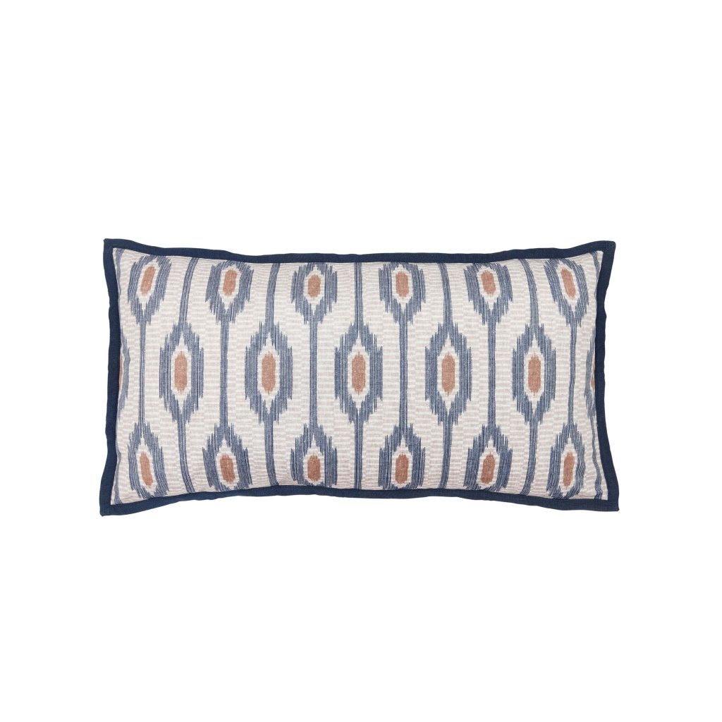 Bedeck of Belfast Nahla Cushion 70cm x 40cm, Cobalt Blue & Navy