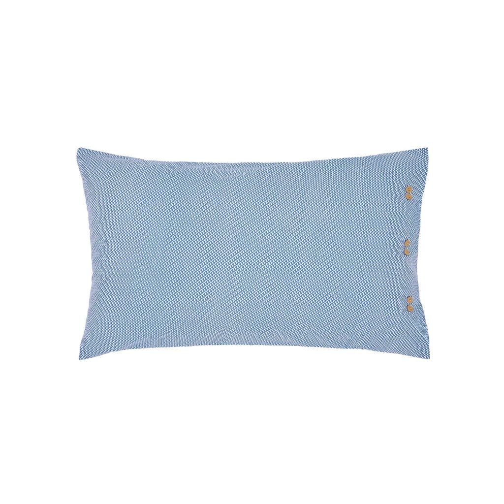 Bedeck of Belfast Nahla Pair of Standard Pillowcases, Cobalt Blue & Navy
