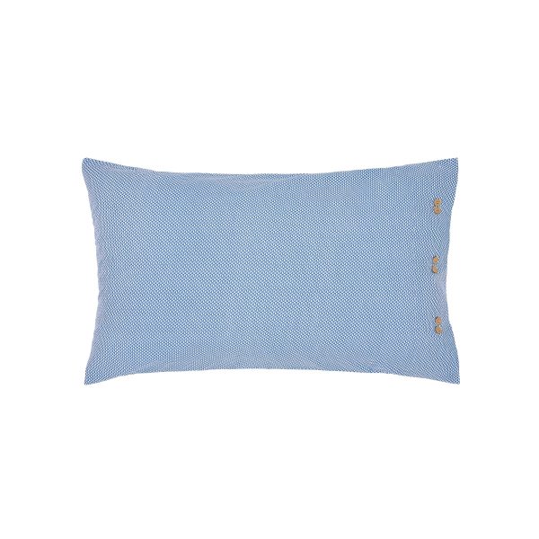 Bedeck of Belfast Nahla Pair of Standard Pillowcases Cobalt Blue  Navy | Bed Sava