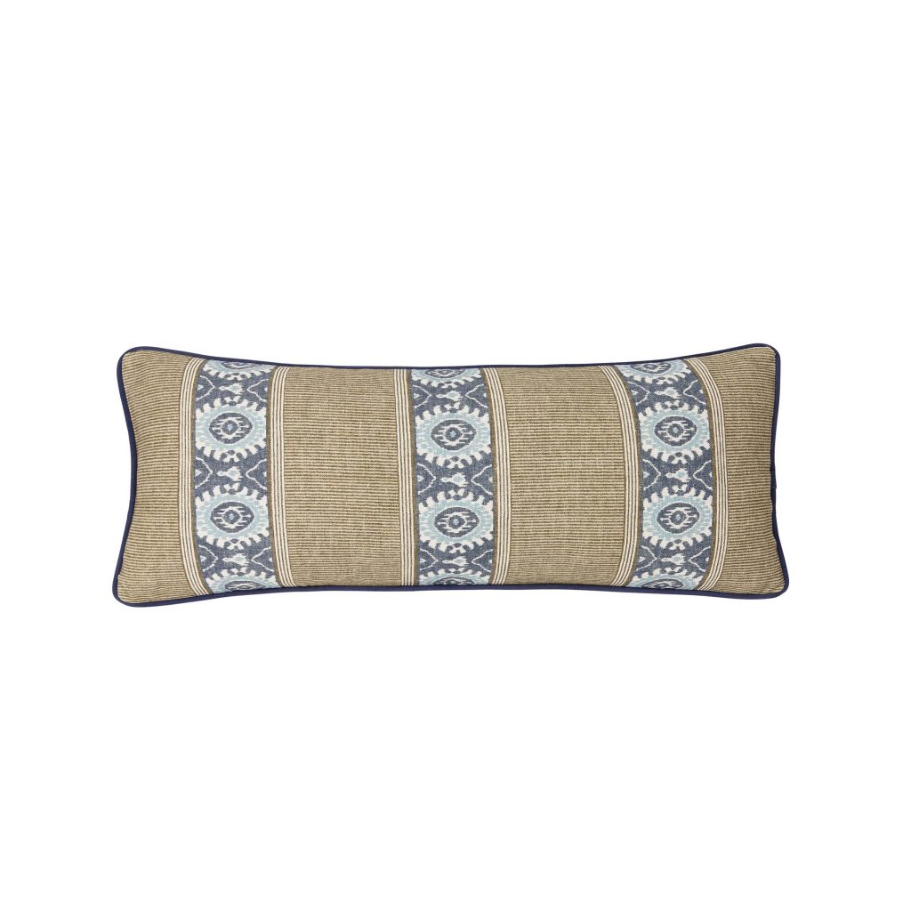 Bedeck of Belfast Rayanne Cushion 70cm x 30cm, Soft Teal & Green