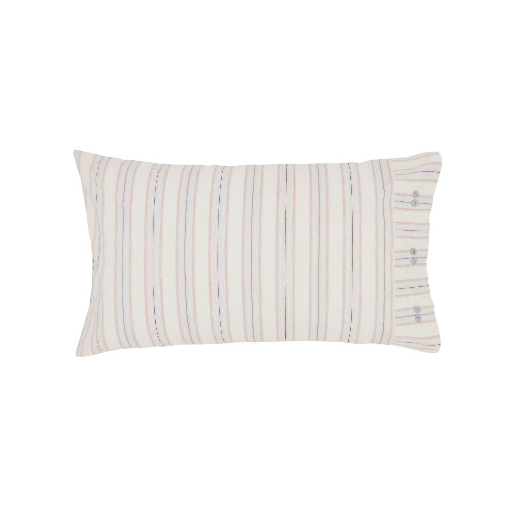 Bedeck of Belfast Rosanna Pair of Standard Pillowcases, Pink & Soft Blue