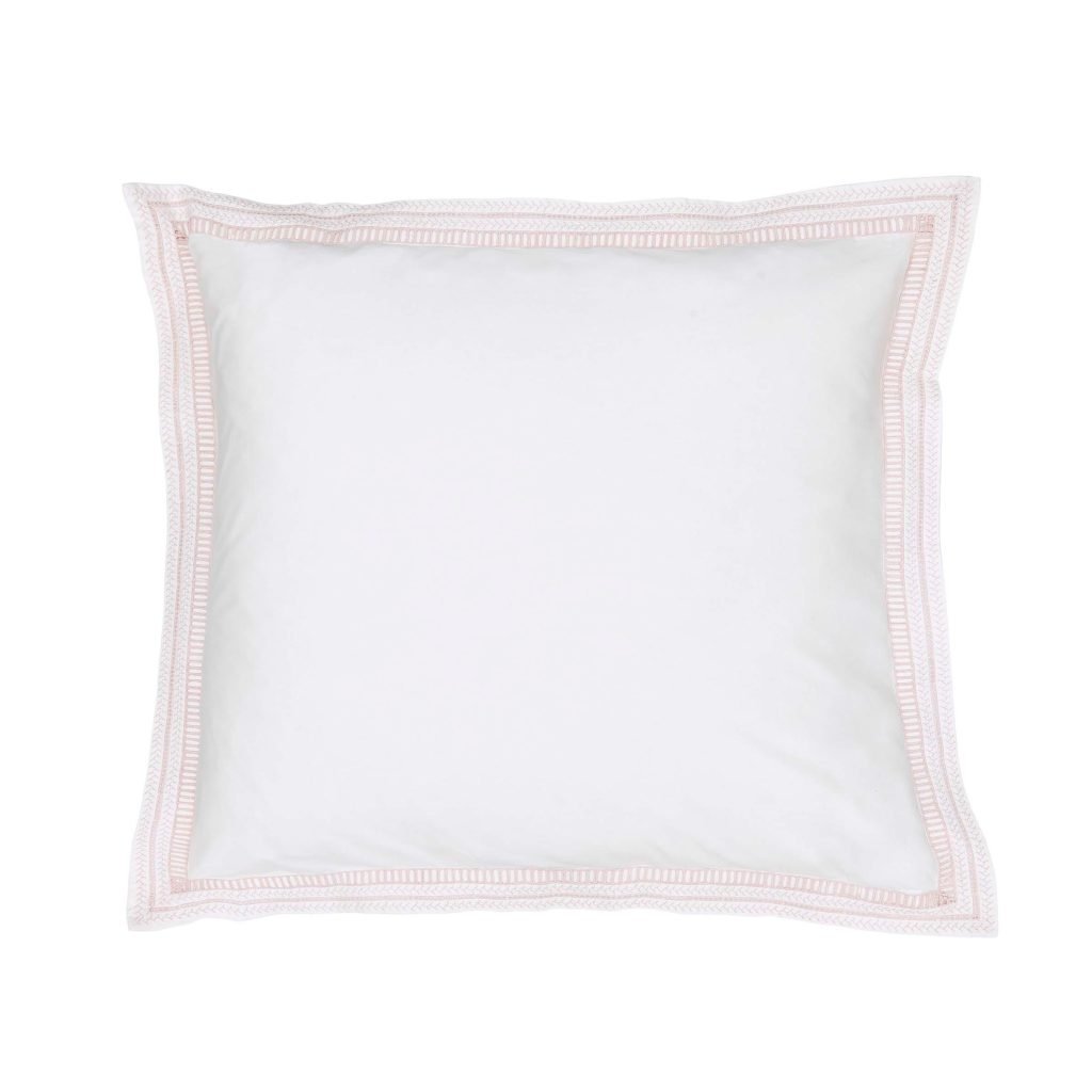 Bedeck of Belfast Rosanna Pair of Square Oxford Pillowcases, Pink
