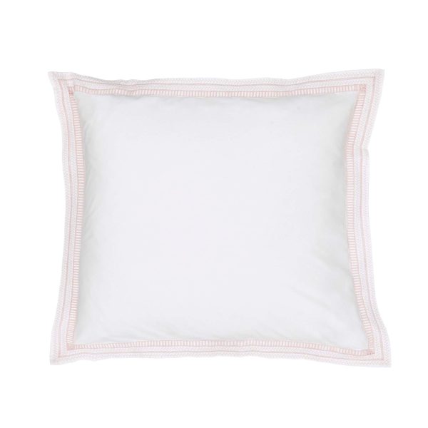 Bedeck of Belfast Rosanna Pair of Square Oxford Pillowcases Pink | Bed Sava