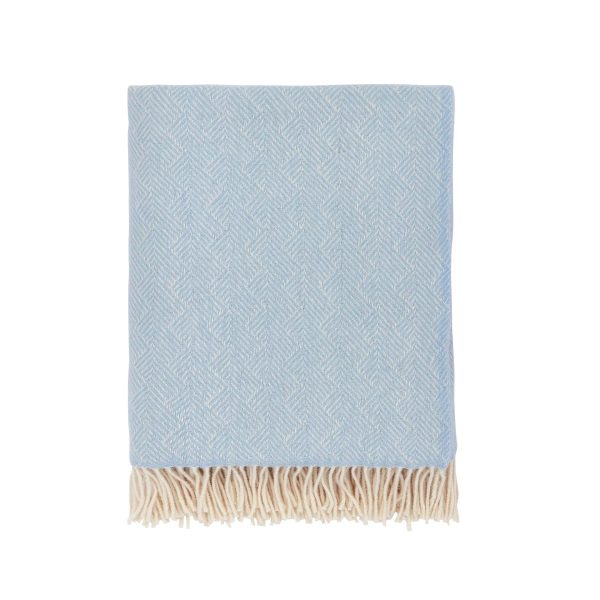 Bedeck of Belfast Rosanna Woven Throw Soft Blue | Bed Sava