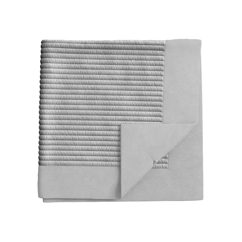 Bedeck of Belfast Sefa Quilted Throw, White/Silver