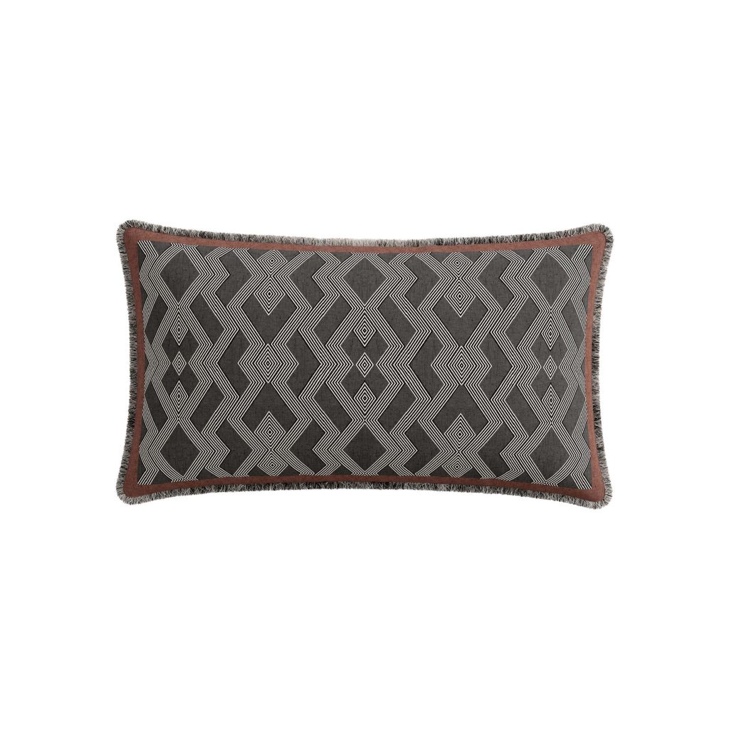 Bedeck of Belfast Siya Cushion 70cm x 40cm, Grey